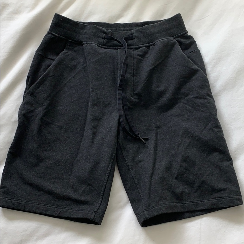 LULULEMON men’s sweat shorts. Dark gray